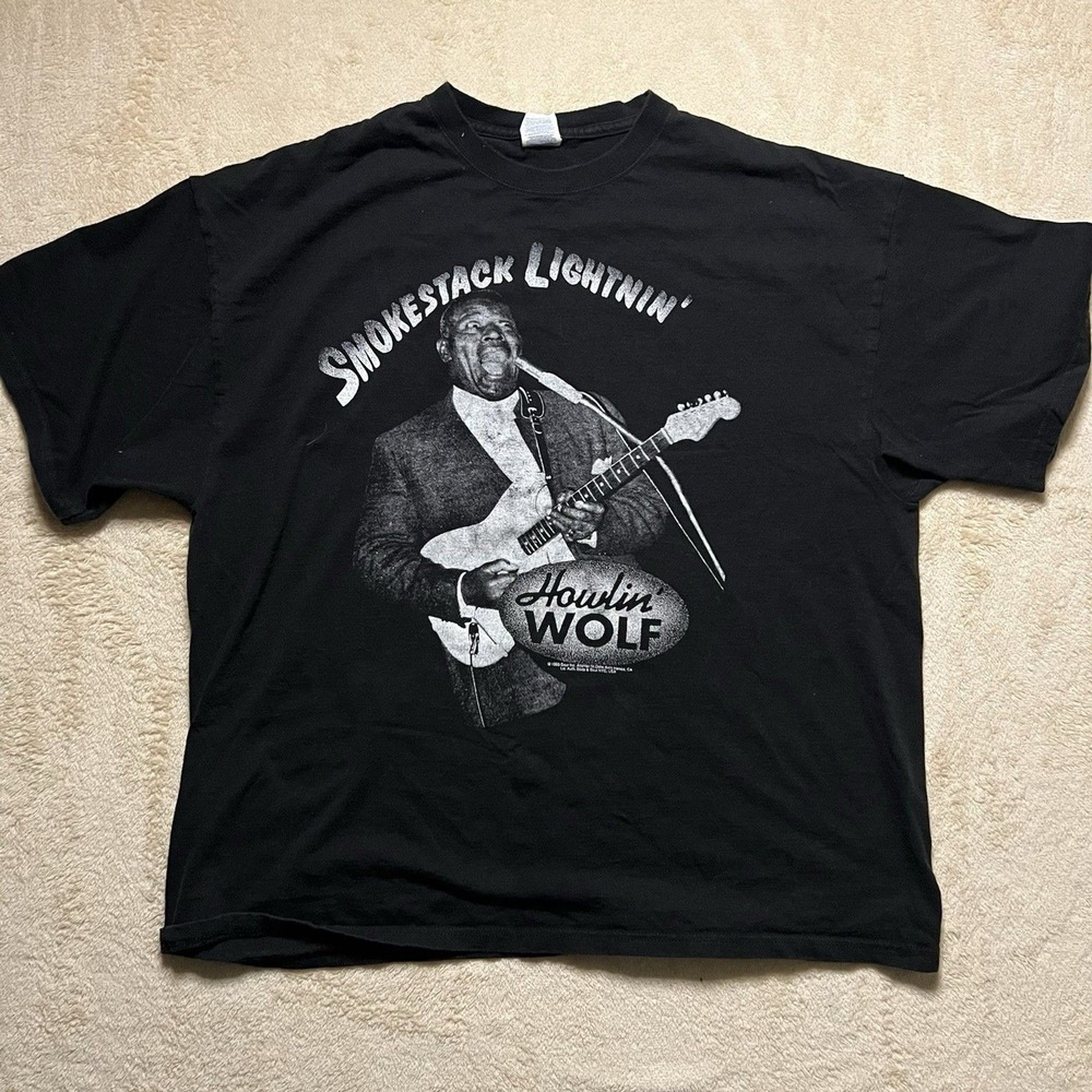 Vintage 90s 1993 Howlin' Wolf Smokestack Lightnin' T-Shirt Men's Size XXL Black